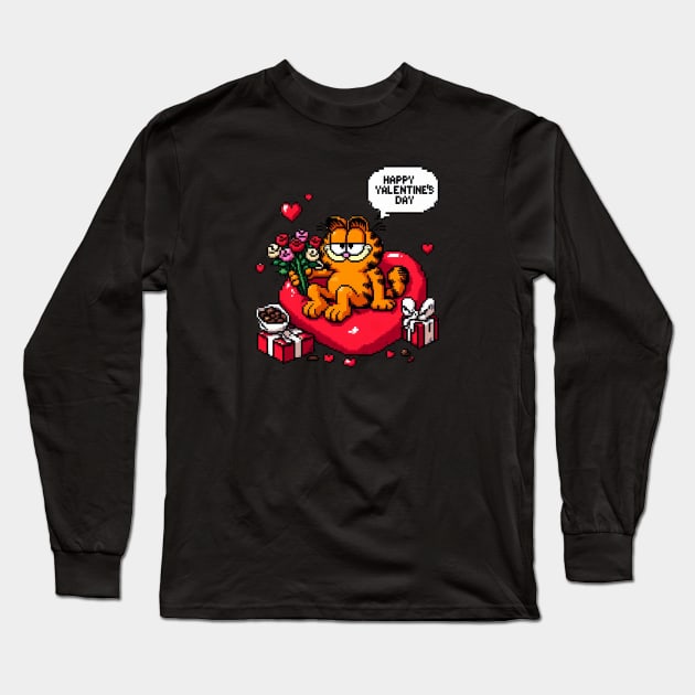 Garfield, You Old Softy... Long Sleeve T-Shirt by AlmostMaybeNever